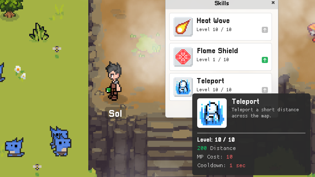 As you add points to a skill, that skill will become more powerful as it levels up.